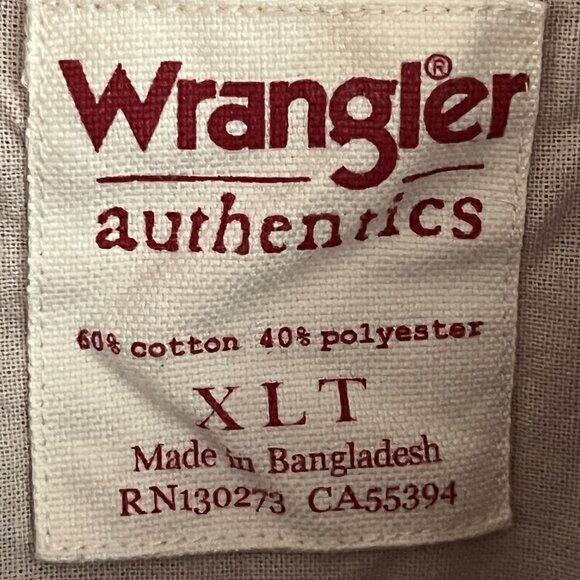 Vintage Wrangler Brushpopper Western Button Up Shirt Mens XL T Red Check Striped - Picture 2 of 8